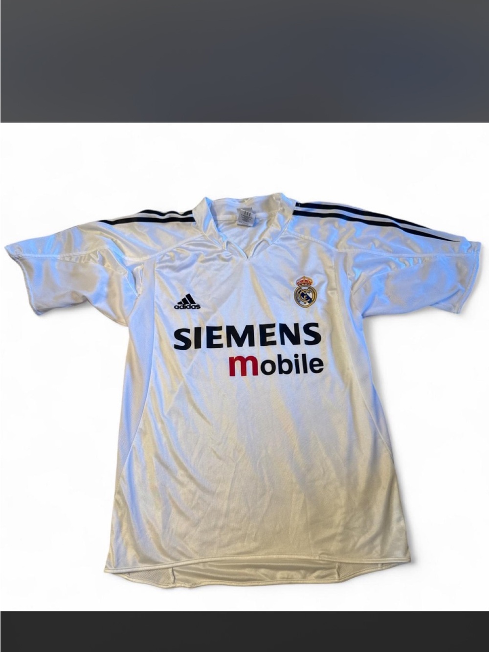 Vintage adidas Real Madrid Men’s White Soccer Jersey - Siemens Mobile